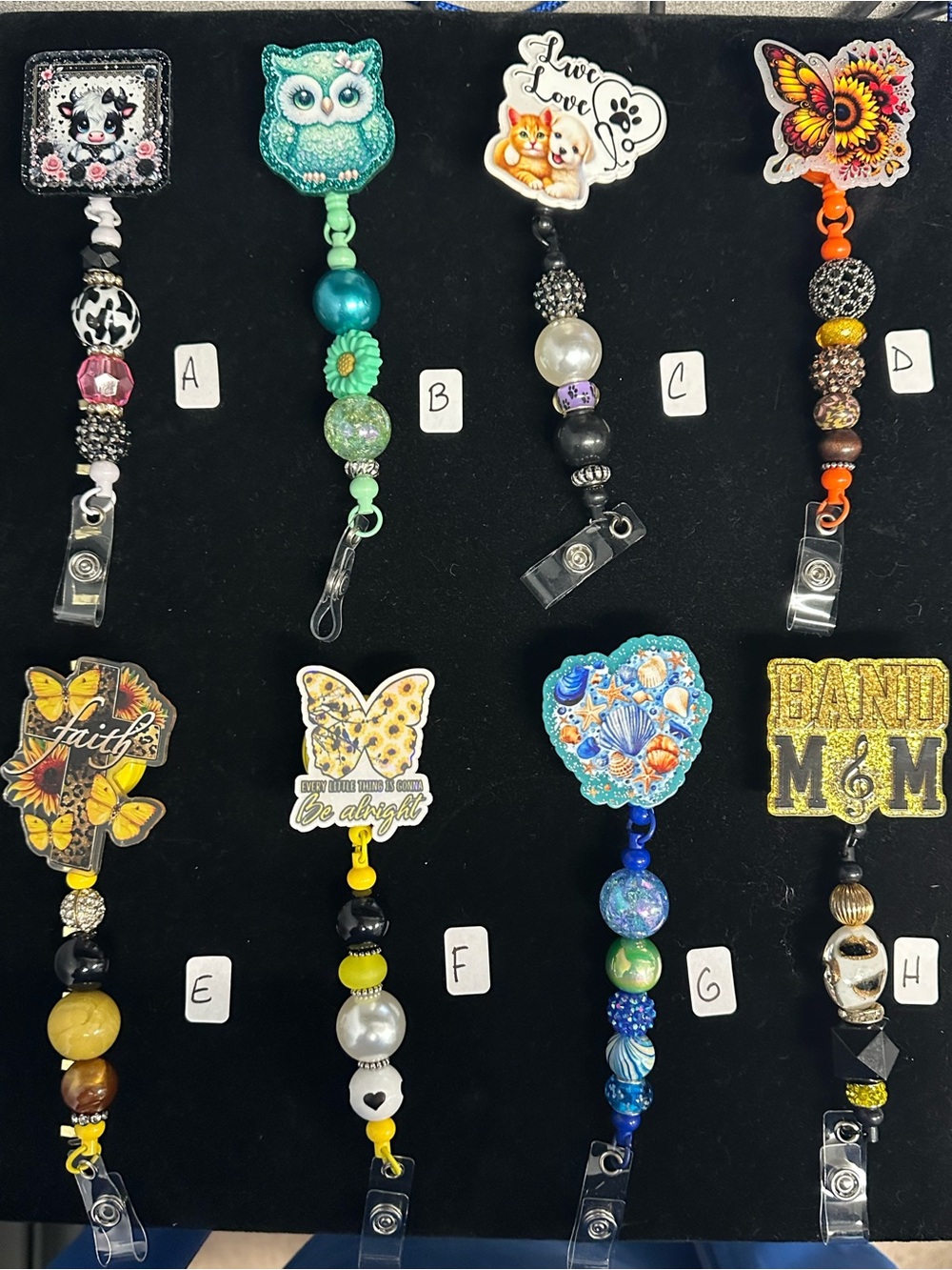 Handmade Decorative Beaded Badge Reels (1)
Sold individually